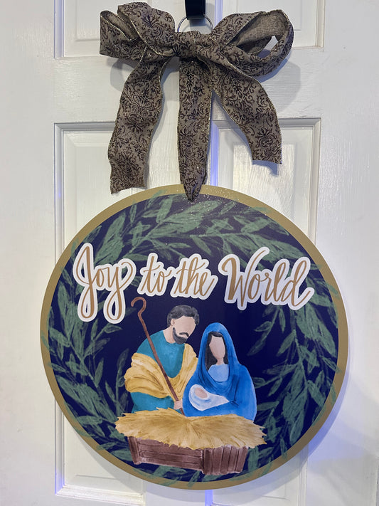 Joy to the World Door Hanger