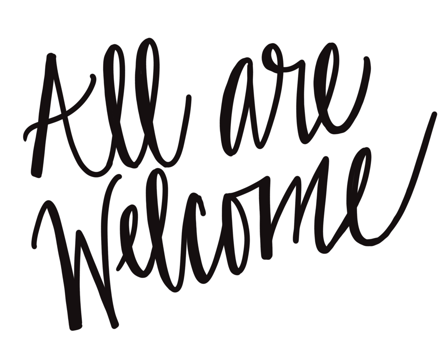 All Are Welcome Doormat, Front Door Decor, Housewarming Gift, Custom Entryway Mat