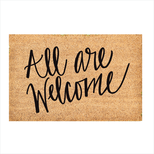 Custom "All are Welcome" Door Mat